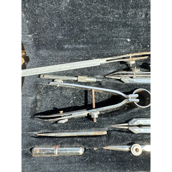 Vintage Set Of Soviet Drawing Instruments Drafting Tools - Picture 2 of 7